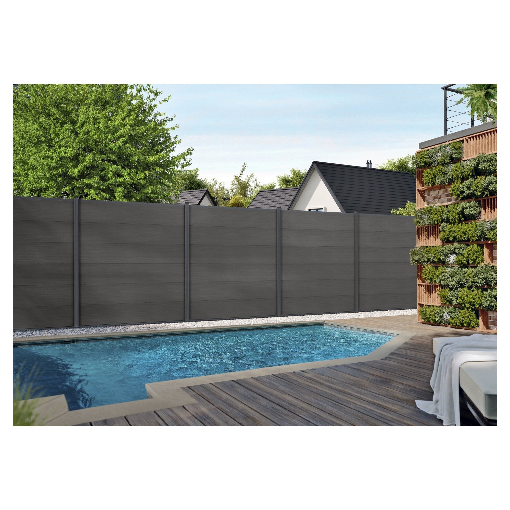 MAX - XL WPC - Zaun Erweiterungsset - zaunes