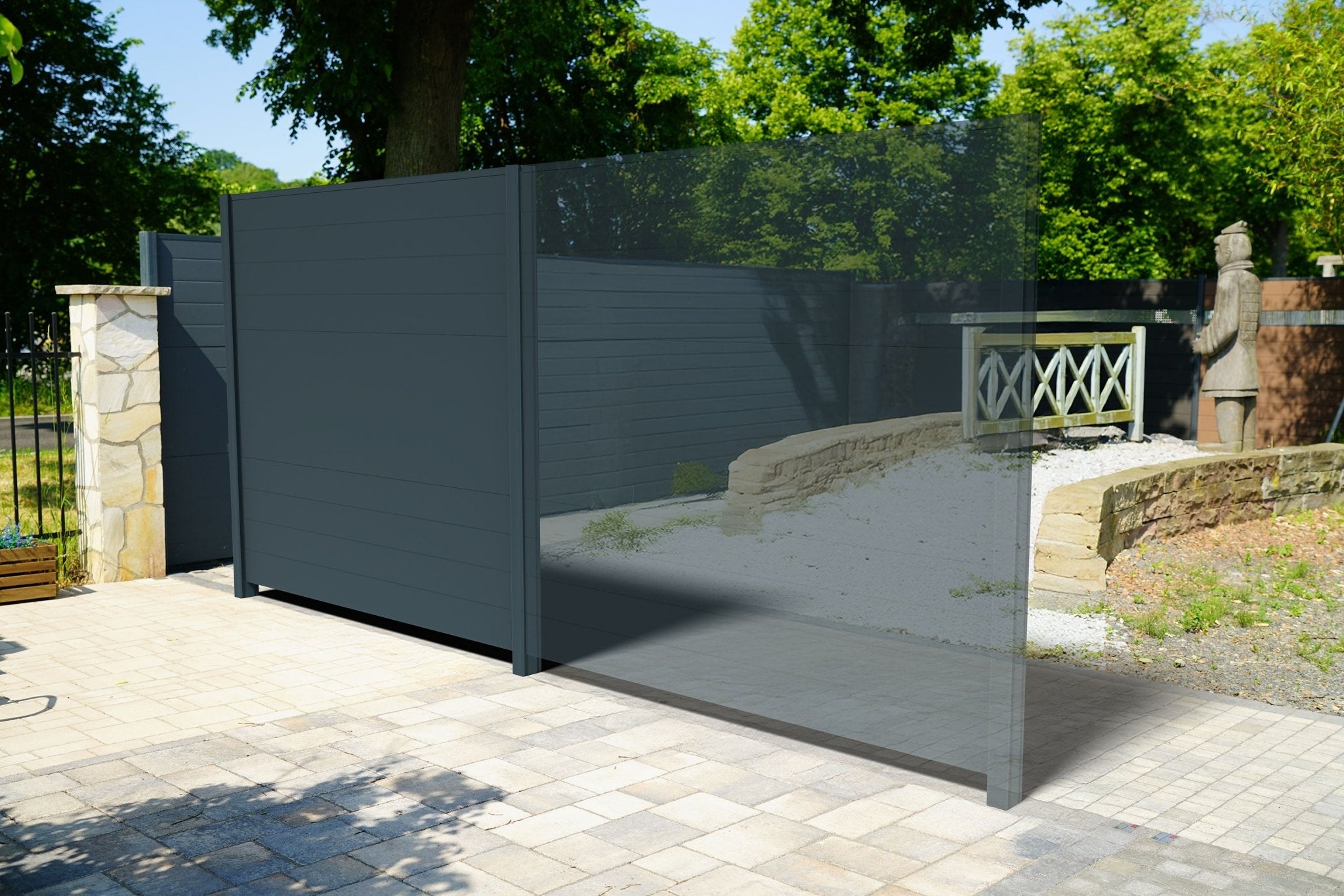 paneello Anfangsset Lärm - & Schallschutzzaun 2400 mm Anthrazitgrau