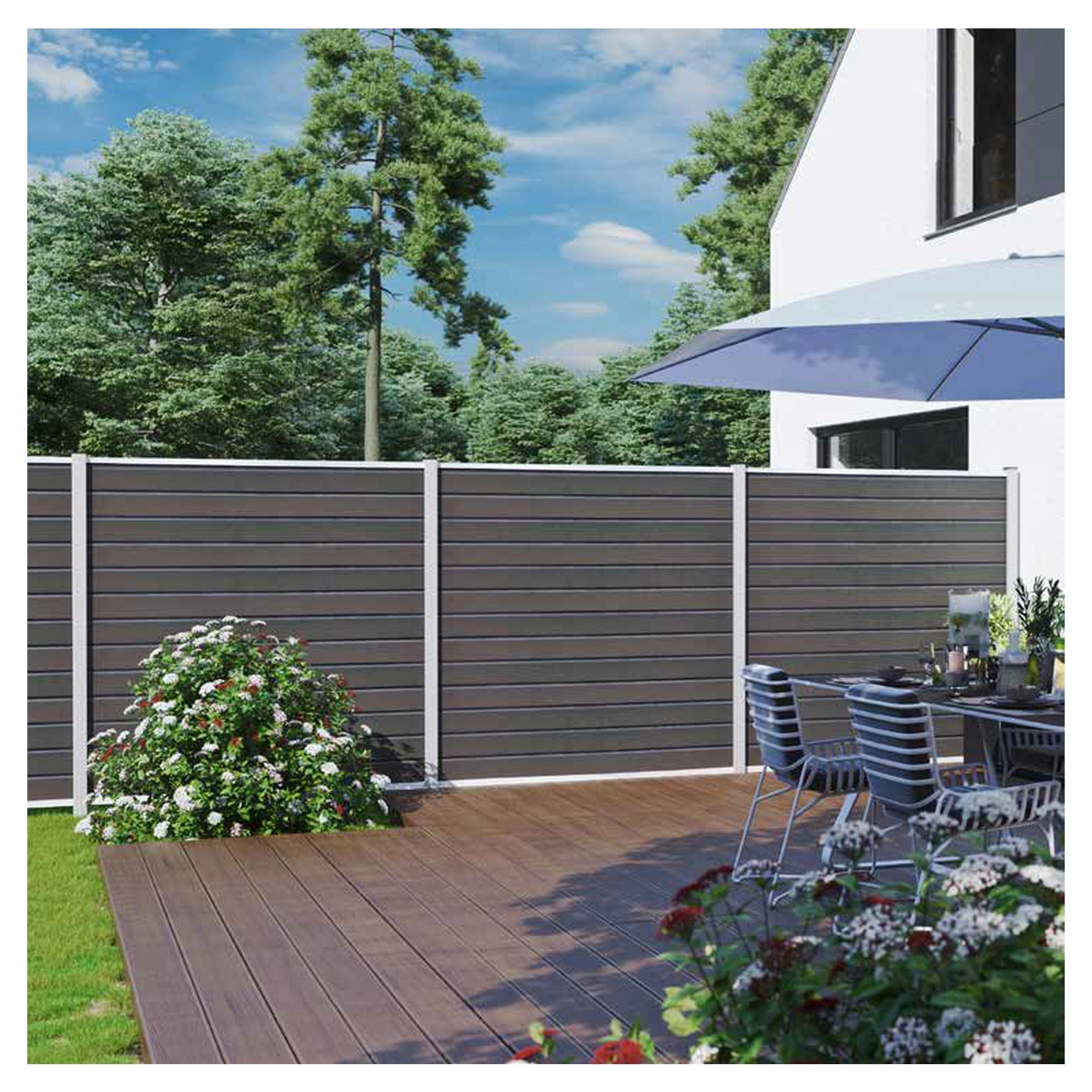 Wollbach WPC - Zaun Erweiterungsset - zaunes