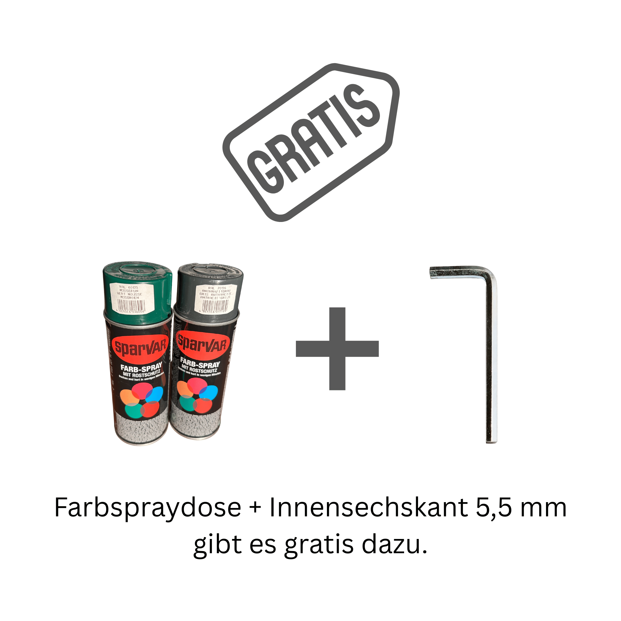 Farbspray anthrazit innensechskant 5,5 mm