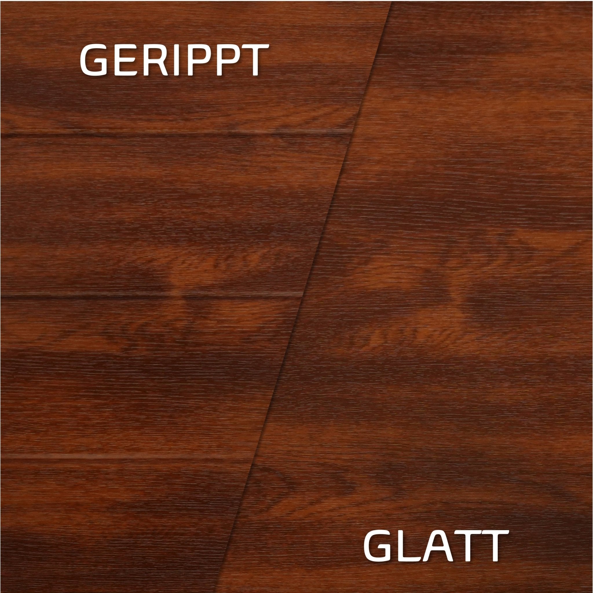 Wallnuss Holzdekor – Glatt/Gerippt, 27 dB, Made in Germany Nahaufnahme