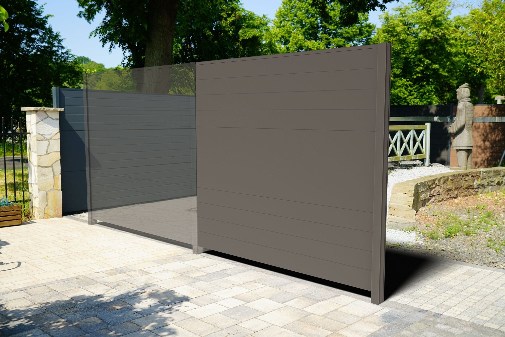 paneello Erweiterungsset Lärm- & Schallschutzzaun Quarzgrau